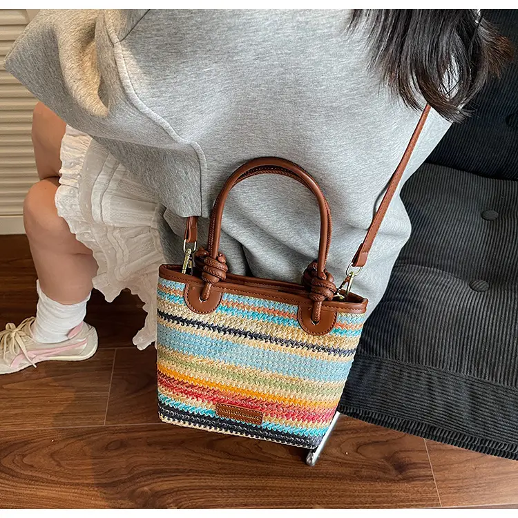 Women Woven Straw Shoulder Bag 2025 New Summer — feature 13