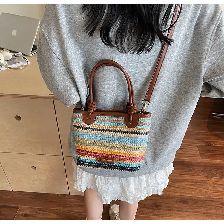Women Woven Straw Shoulder Bag 2025 New Summer — feature 14
