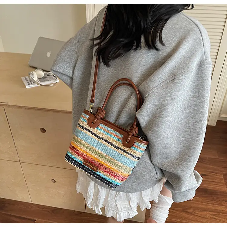 Women Woven Straw Shoulder Bag 2025 New Summer — feature 15