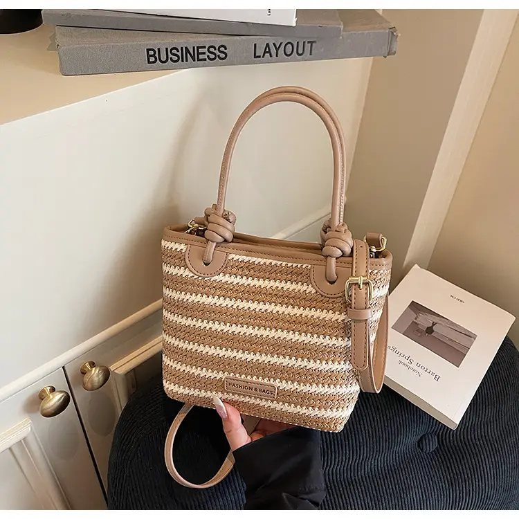 Women Woven Straw Shoulder Bag 2025 New Summer — feature 21