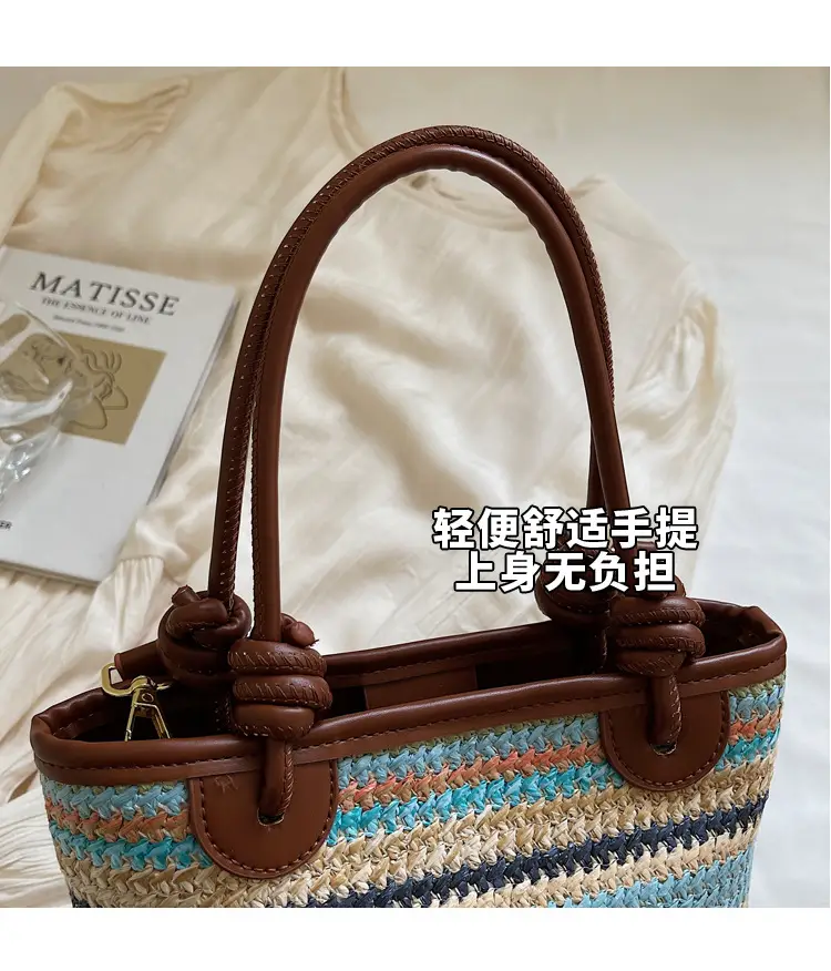 Women Woven Straw Shoulder Bag 2025 New Summer — feature 7