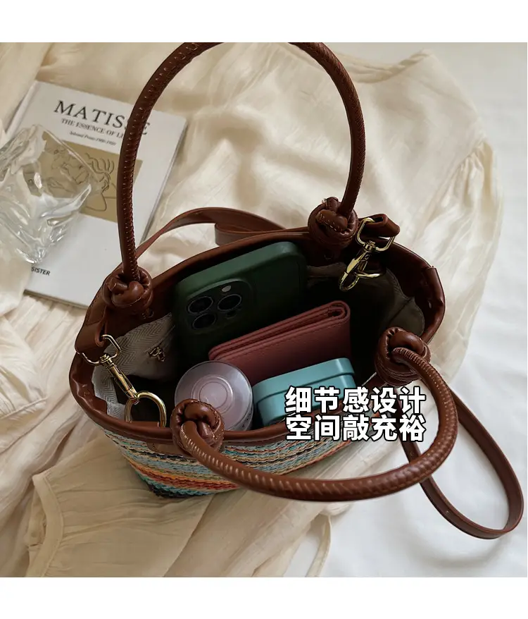 Women Woven Straw Shoulder Bag 2025 New Summer — feature 9