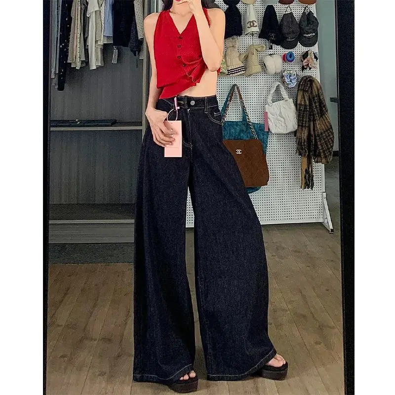 Petite High-Waist Jeans Dark Blue 2025 Women