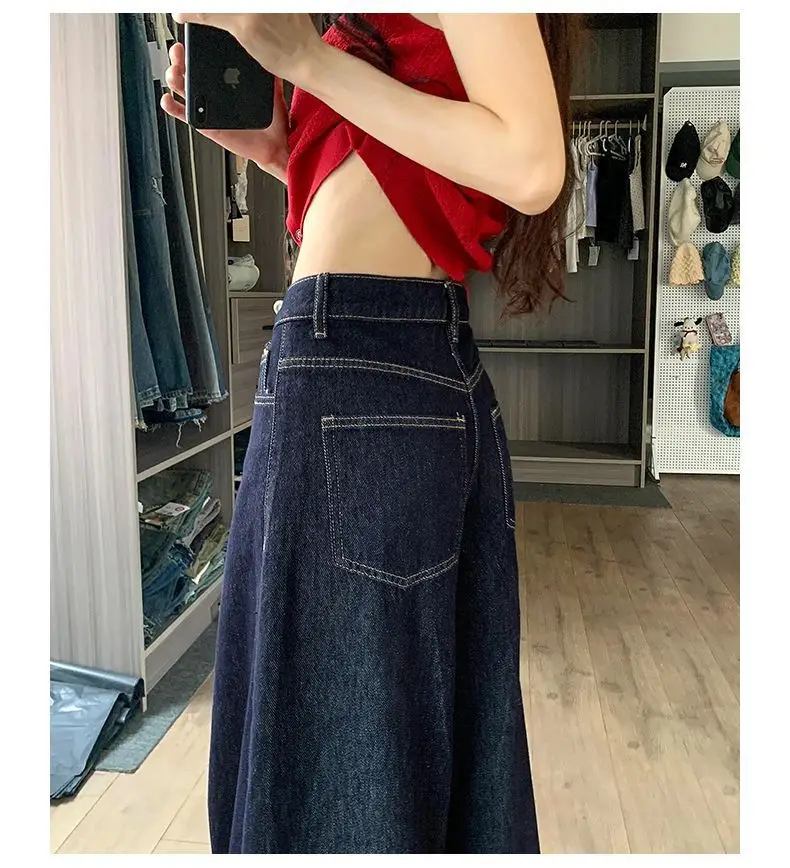 Petite High-Waist Jeans Dark Blue 2025 Women — feature 10