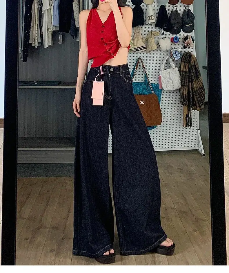 Petite High-Waist Jeans Dark Blue 2025 Women — feature 2