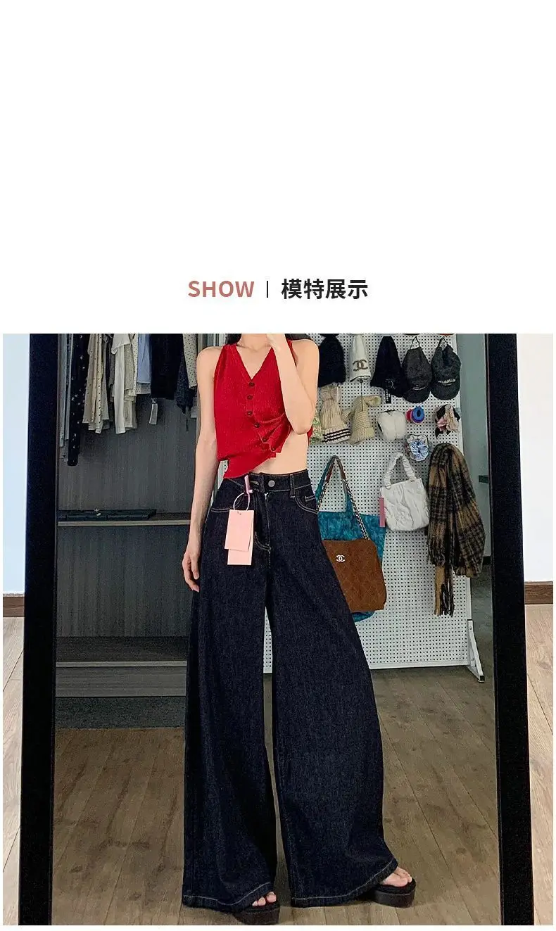 Petite High-Waist Jeans Dark Blue 2025 Women — feature 8