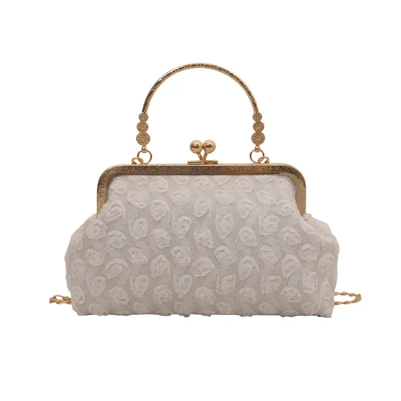 Black Pearl Chain Shoulder Bag for Women