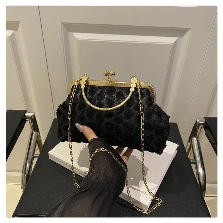 Black Pearl Chain Shoulder Bag for Women — feature 19