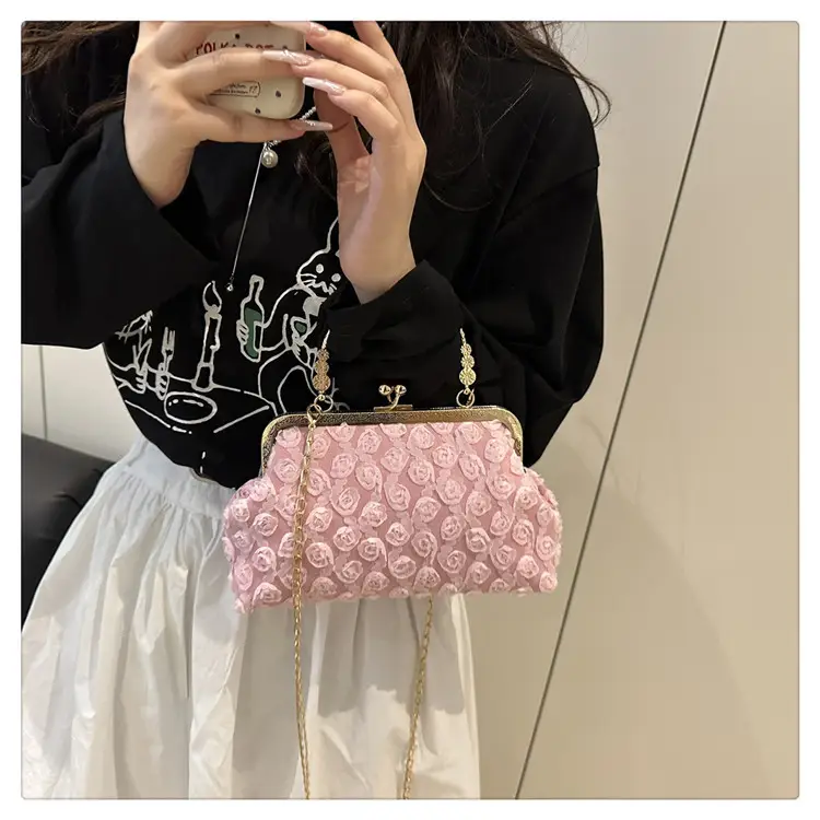 Black Pearl Chain Shoulder Bag for Women — feature 24