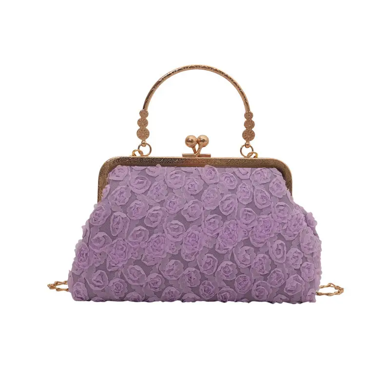 Pink Pearl Embroidered Crossbody Bag for Women - Image 9