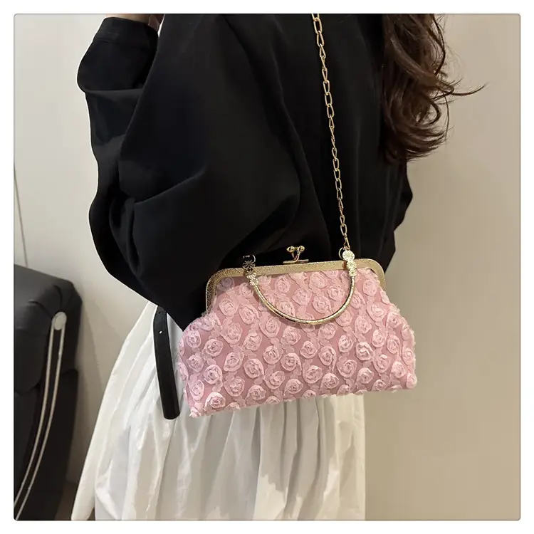 Pink Pearl Embroidered Crossbody Bag for Women — feature 19