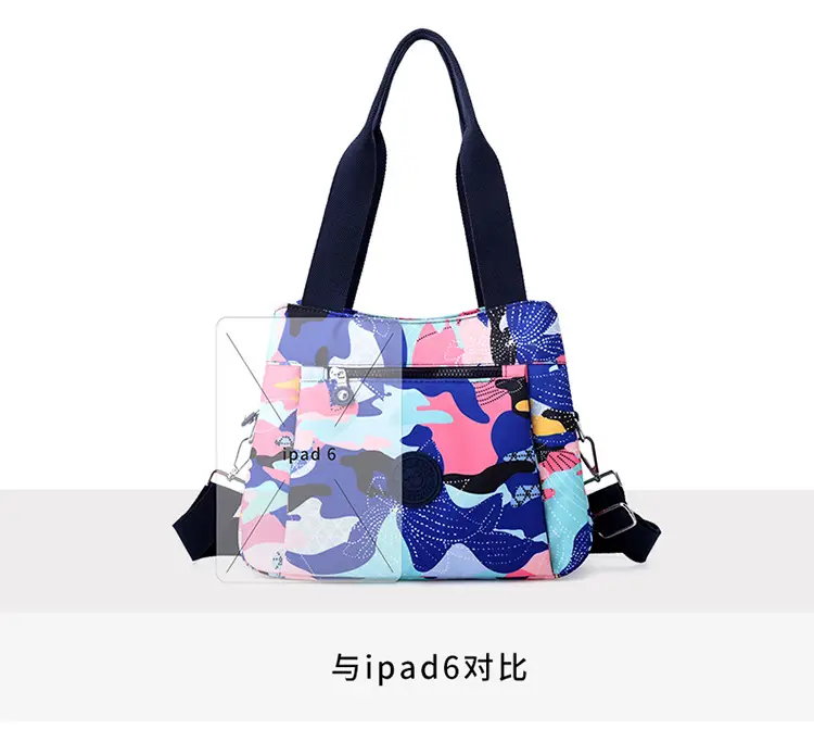 Printed Korean Style Tote Bag Large Capacity Lightweight Oxford Cloth — feature 13