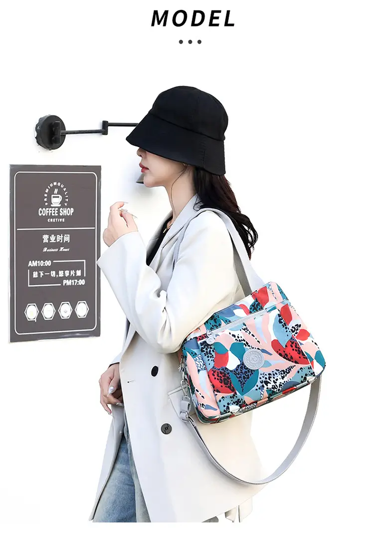 Printed Korean Style Tote Bag Large Capacity Lightweight Oxford Cloth — feature 16