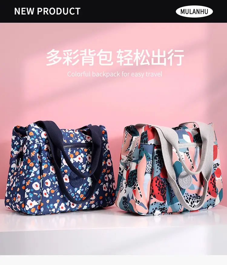 Printed Korean Style Tote Bag Large Capacity Lightweight Oxford Cloth — feature 2