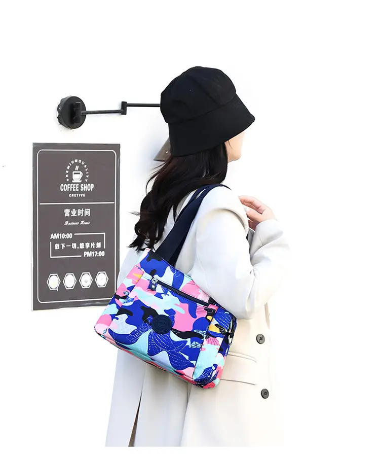 Printed Korean Style Tote Bag Large Capacity Lightweight Oxford Cloth — feature 20
