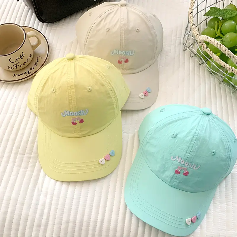 Sweet Cherry Embroidered Baseball Cap for Women - Image 7