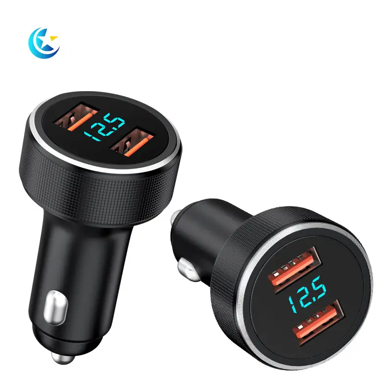 Digital Display Car Charger 36W Super Fast Charging - Image 3