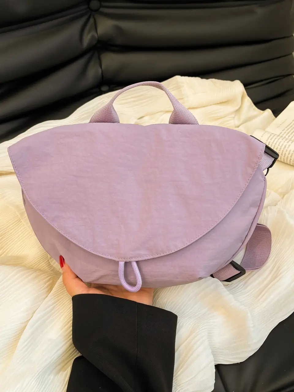 Black Japanese Style Crossbody Bag for Women