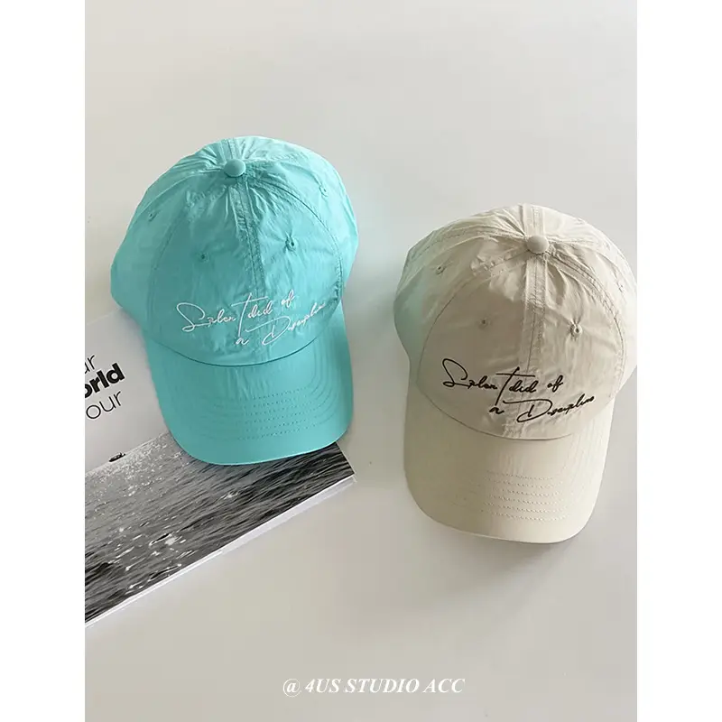 Women Light Green Embroidered Baseball Cap Summer - Image 8