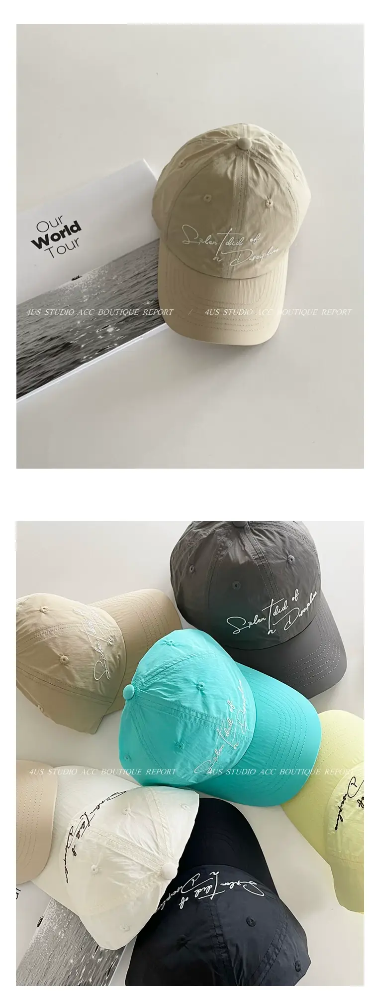 Women Light Green Embroidered Baseball Cap Summer — feature 8