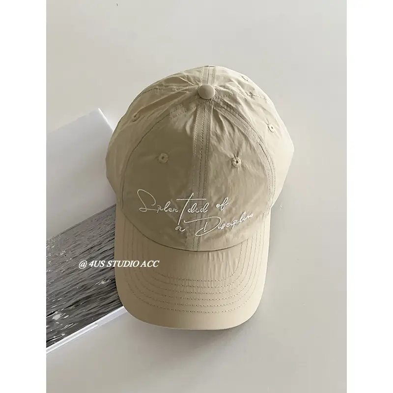 Women Light Green Embroidered Baseball Cap Summer - Image 3