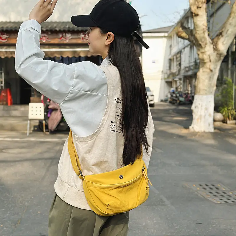 Yellow Waterproof Crossbody Bag for Women Men - Image 10