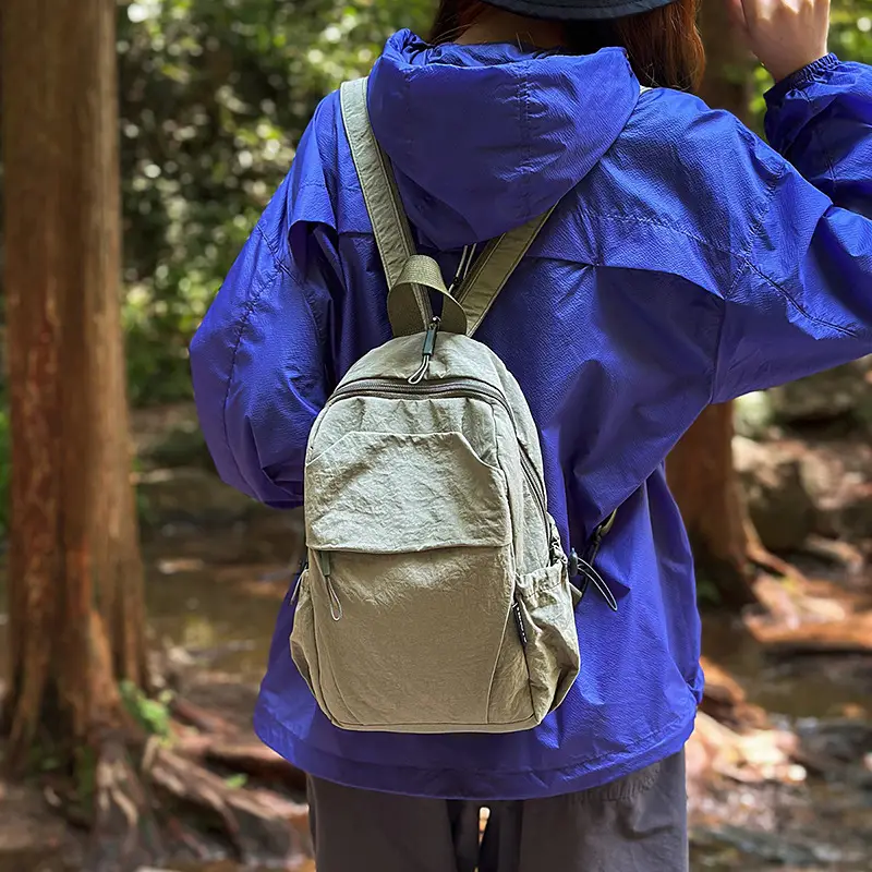 Men's Black Crossbody Backpack for Outdoor Travel