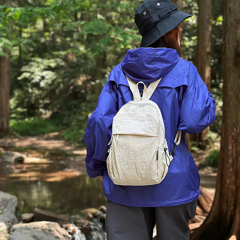 Men's Black Crossbody Backpack for Outdoor Travel
