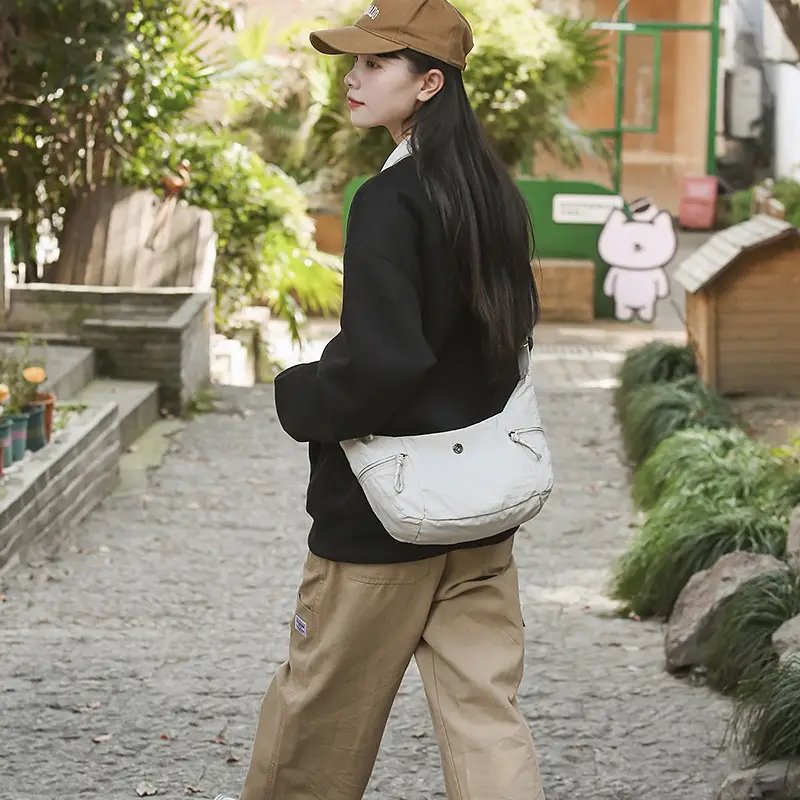White Waterproof Crossbody Yoga Bag for Women - Image 8