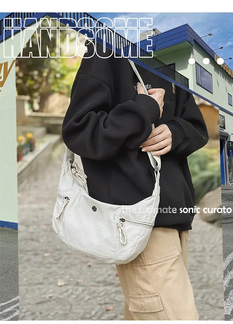 White Waterproof Crossbody Yoga Bag for Women — feature 1