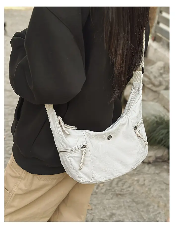 White Waterproof Crossbody Yoga Bag for Women — feature 7
