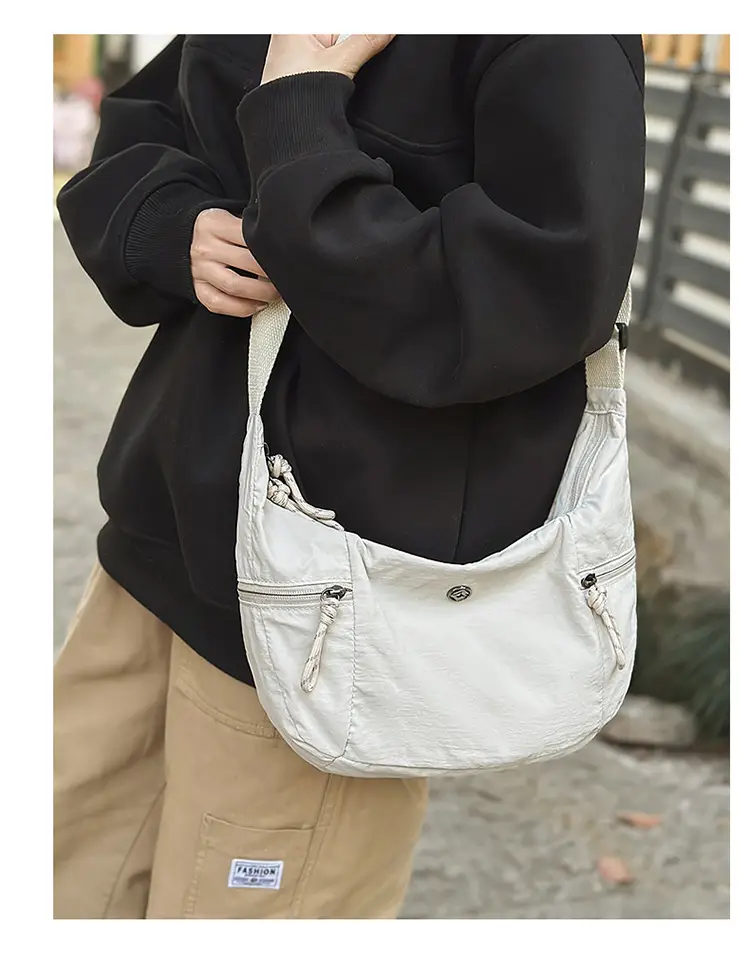 White Waterproof Crossbody Yoga Bag for Women — feature 8
