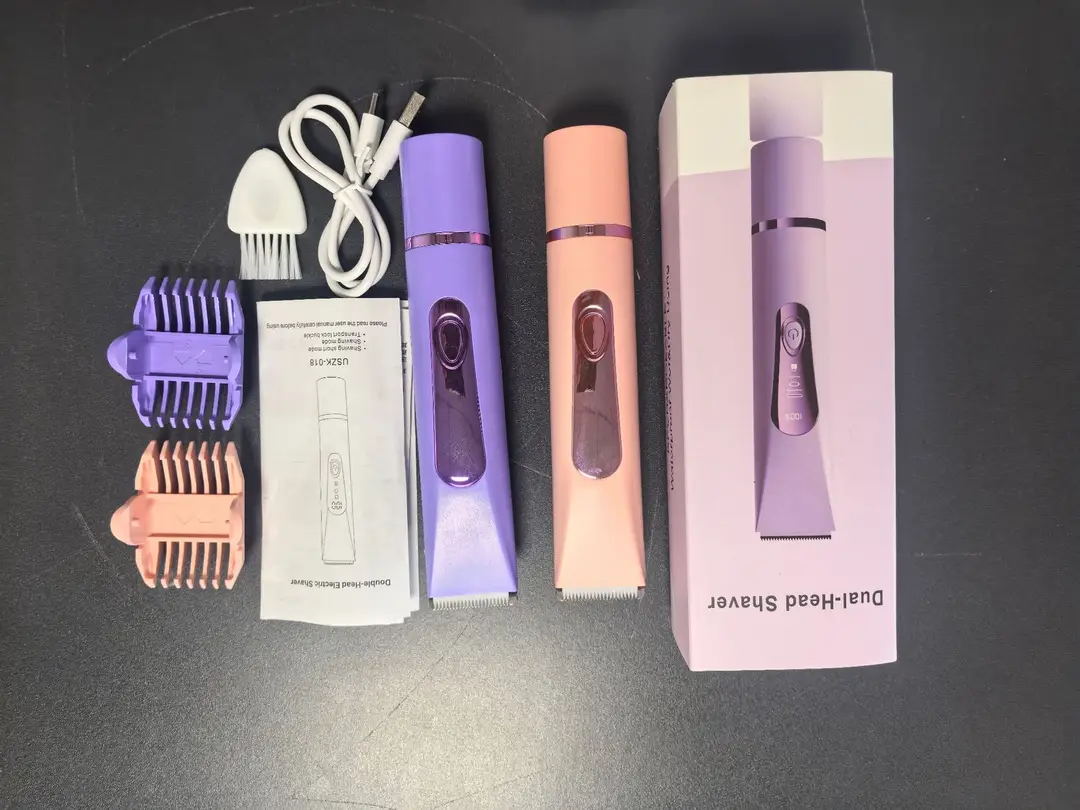 Cross-Border Household Women's Hair Removal Device, Dual-Head Electric Hair Removal Device, Private Area Hair Trimmer, Shaver, Full Body Hair Removal Device — feature 1