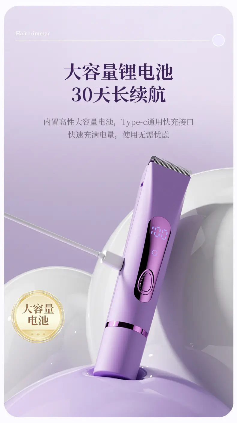 Cross-Border Household Women's Hair Removal Device, Dual-Head Electric Hair Removal Device, Private Area Hair Trimmer, Shaver, Full Body Hair Removal Device — feature 17