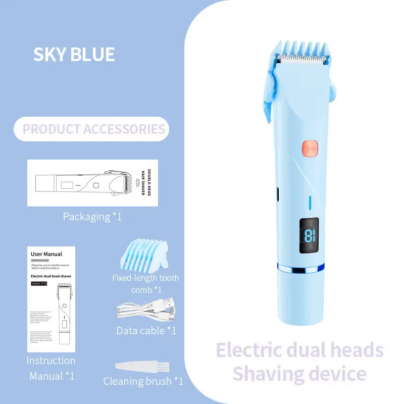 Cross-Border Household Women's Hair Removal Device, Dual-Head Electric Hair Removal Device, Private Area Hair Trimmer, Shaver, Full Body Hair Removal Device
