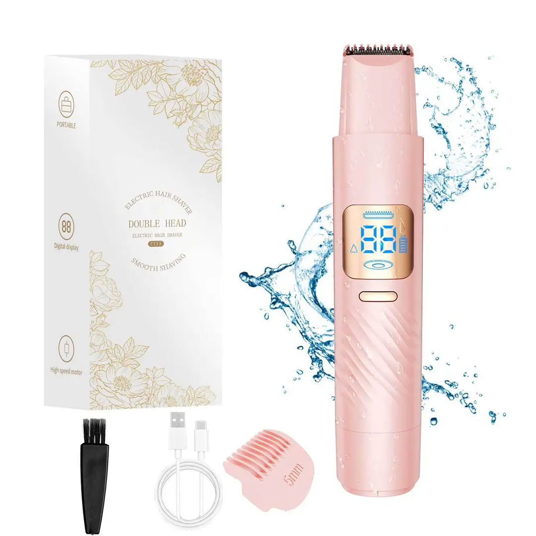 Cross-Border Household Women's Hair Removal Device, Dual-Head Electric Hair Removal Device, Private Area Hair Trimmer, Shaver, Full Body Hair Removal Device