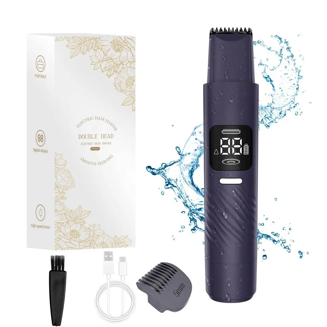 Cross-Border Household Women's Hair Removal Device, Dual-Head Electric Hair Removal Device, Private Area Hair Trimmer, Shaver, Full Body Hair Removal Device