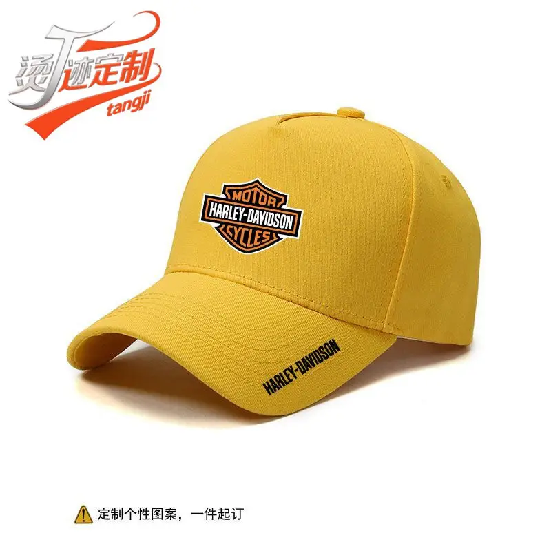 Harley Motorcycle Yellow Baseball Cap - Image 3