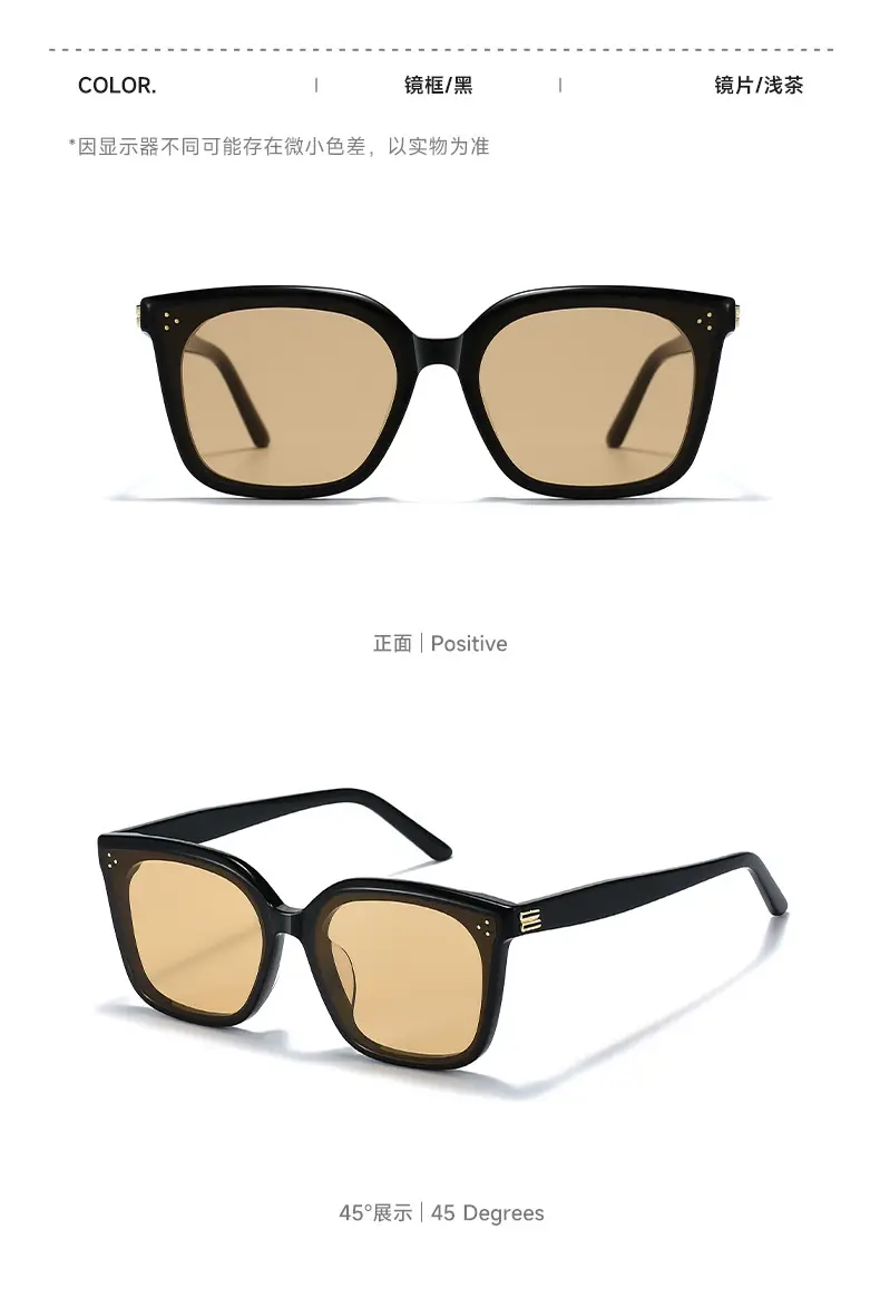 2025 Women Sunglasses Black Frame Light Tinted Large Frame — feature 13