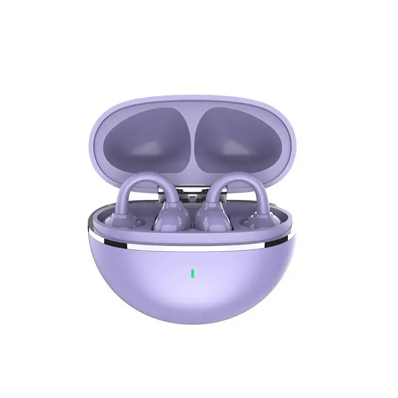 Wireless Bluetooth Headset with Ear Clips, Noise Reduction, Silver - Image 8