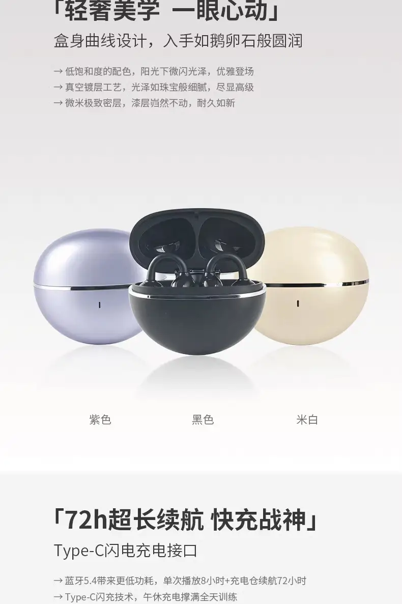 Wireless Bluetooth Headset with Ear Clips, Noise Reduction, Silver β feature 2