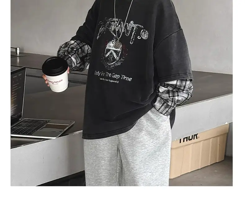 Boys Long Sleeve Graphic T-Shirt Black Spring Autumn Style — feature 8