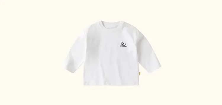 Dudu Baby Long Sleeve T-Shirt White Infant Base Layer — feature 25
