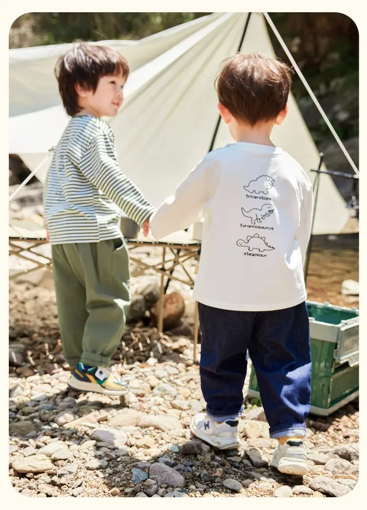 Dudu Baby Long Sleeve T-Shirt White Infant Base Layer — feature 33