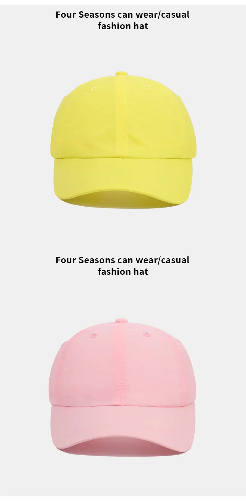 Women's Adjustable Beige Baseball Cap with Woven Strap — feature 14