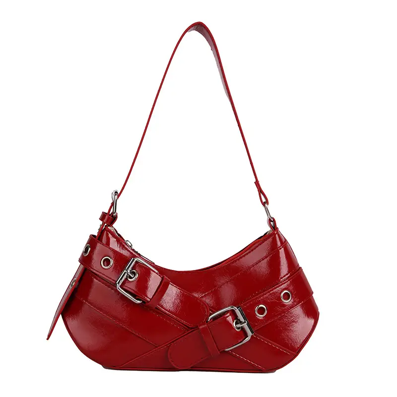 2025 Trendy White Belt Buckle Shoulder Bag - Image 9