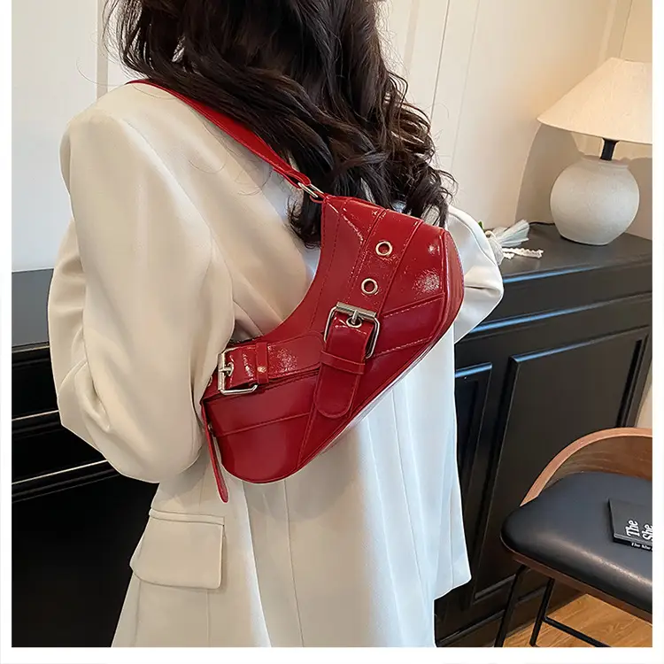 2025 Trendy White Belt Buckle Shoulder Bag — feature 12
