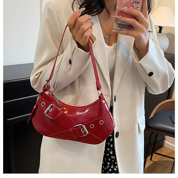 2025 Trendy White Belt Buckle Shoulder Bag — feature 13