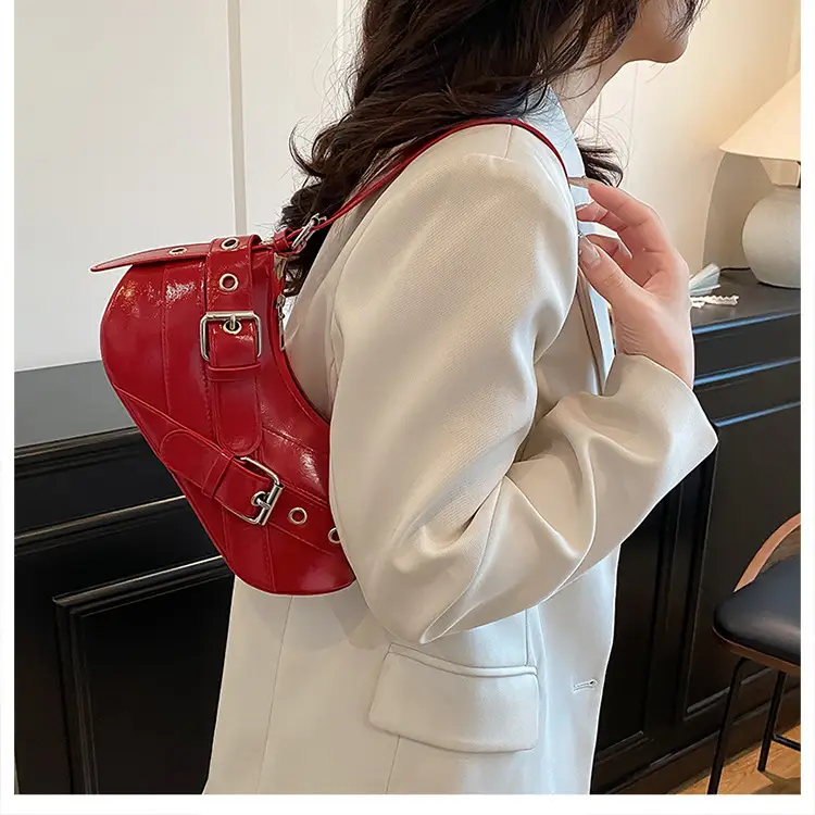 2025 Trendy White Belt Buckle Shoulder Bag — feature 14