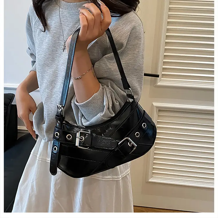 2025 Trendy White Belt Buckle Shoulder Bag — feature 17
